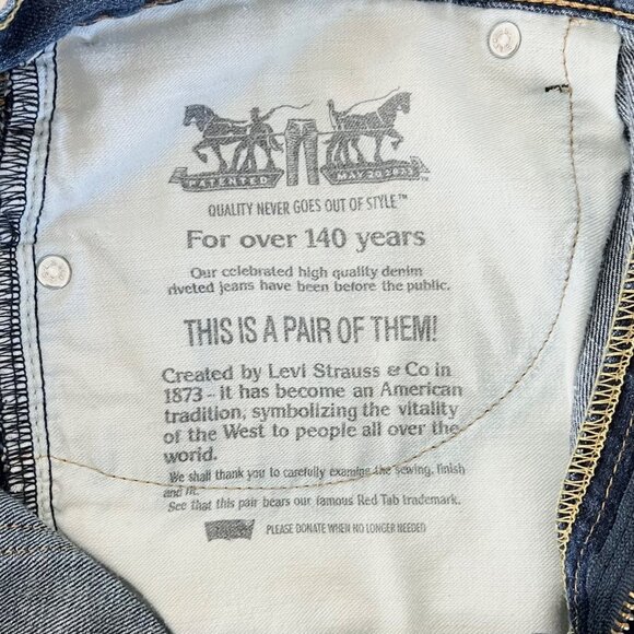 Levis 505 Mens Straight Fit Blue Jeans Size 38x30 Mid-Rise Denim Classic Casual - Picture 6 of 15